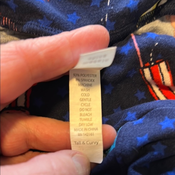 LuLaRoe Navy Fireworks Leggings - Picture 2 of 4